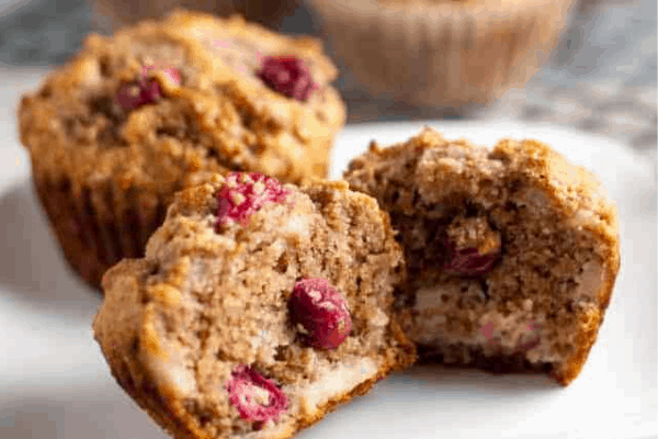 PEAR AND CRANBERRY MUFFINS