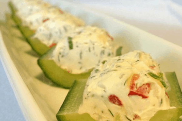 LOW CARB CUCUMBER BITES KETO APPETIZERS