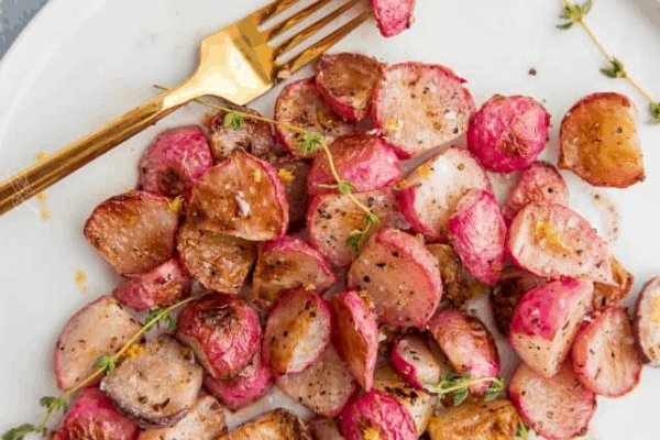ROASTED RADISHES WITH GARLIC BUTTER