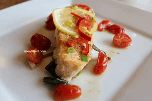 BAKED HALIBUT WITH LEMON AND THAI CHILLI