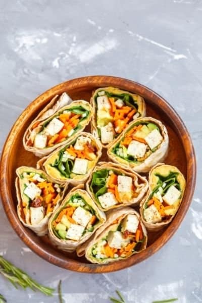 TORTILLA WRAP WITH EGG WHITES AND TOFU