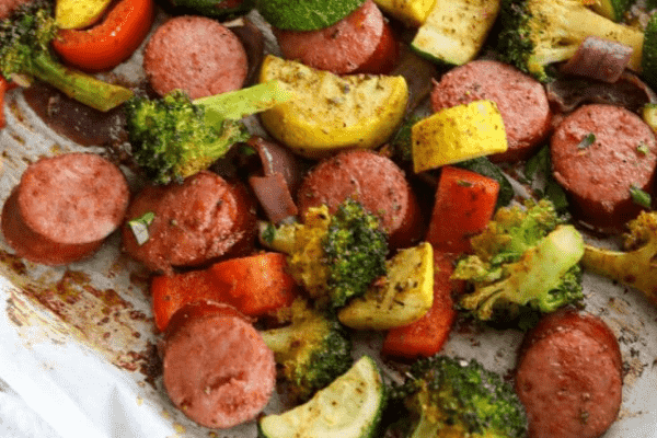 SHEET PAN SAUSAGE VEGGIES