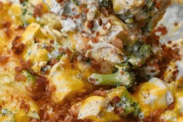 KETO CHICKEN BACON RANCH CASSEROLE