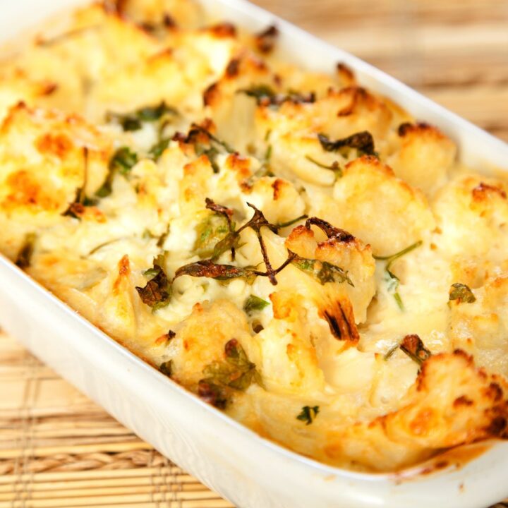 Easy Baked Cheese Cauliflower Casserole for a Quick Dinner Fitness Bash