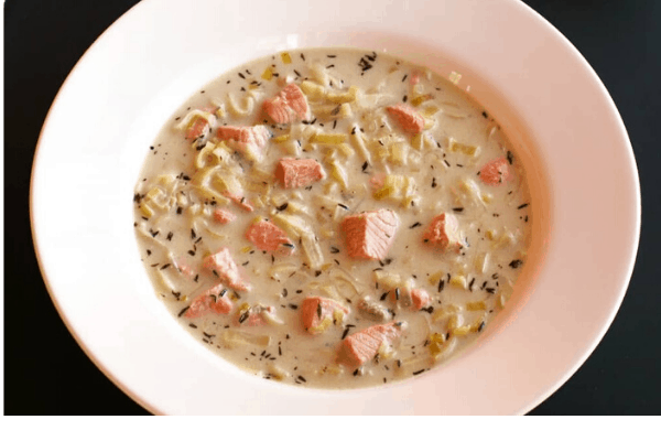 LEEK AND SALMON SOUP