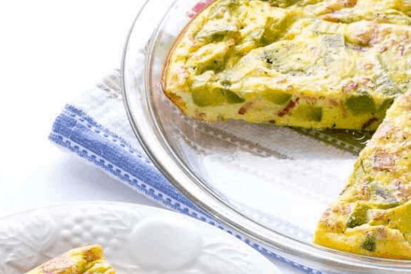 KETO CRUSTLESS QUICHE WITH AVOCADO AND BACON