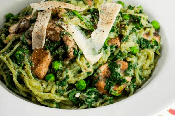 SPINACH PASTA FOR A VEGETARIAN KETOGENIC DIET