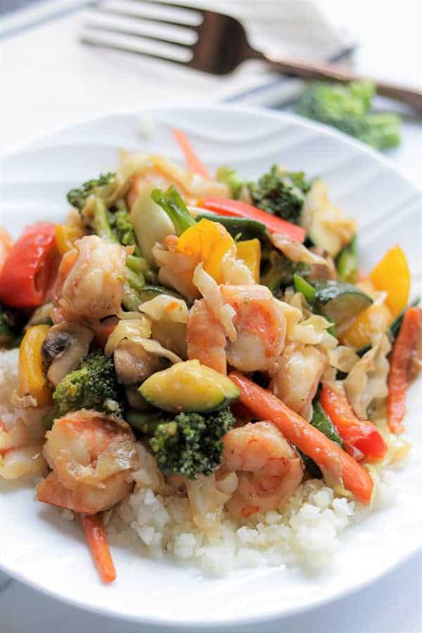 keto stir fry with shrimp