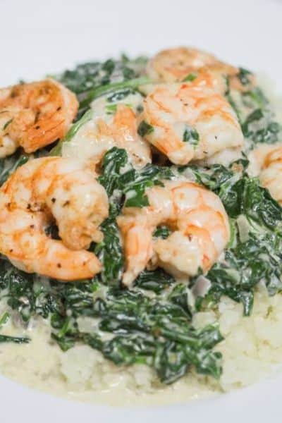 Keto Shrimp with Spinach