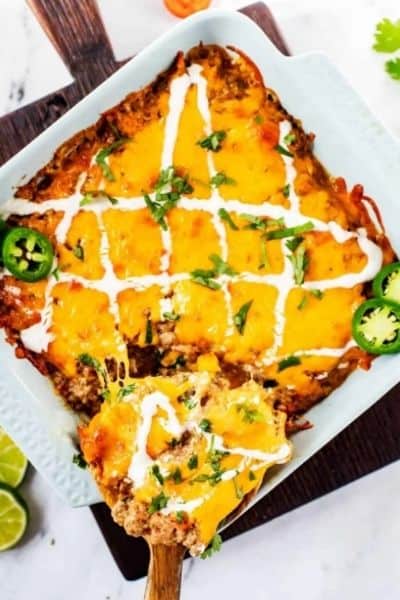 SKILLET KETO TACO CASSEROLE