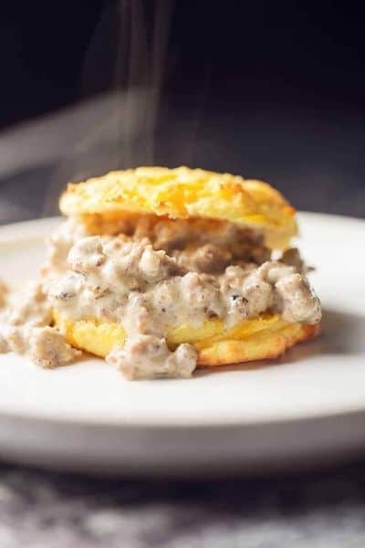 KETO BISCUITS WITH GRAVY
