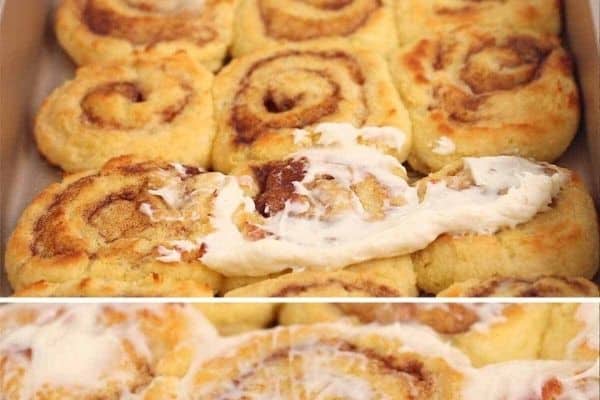 GLAZING CINNAMON ROLLS