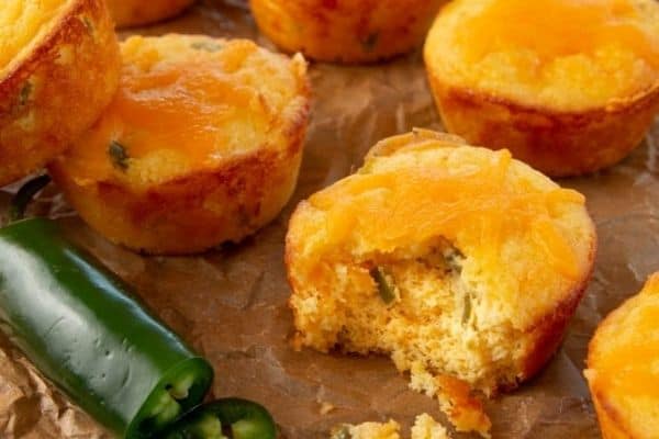 CHEDDAR JALAPENO KETO CORNBREAD MUFFINS