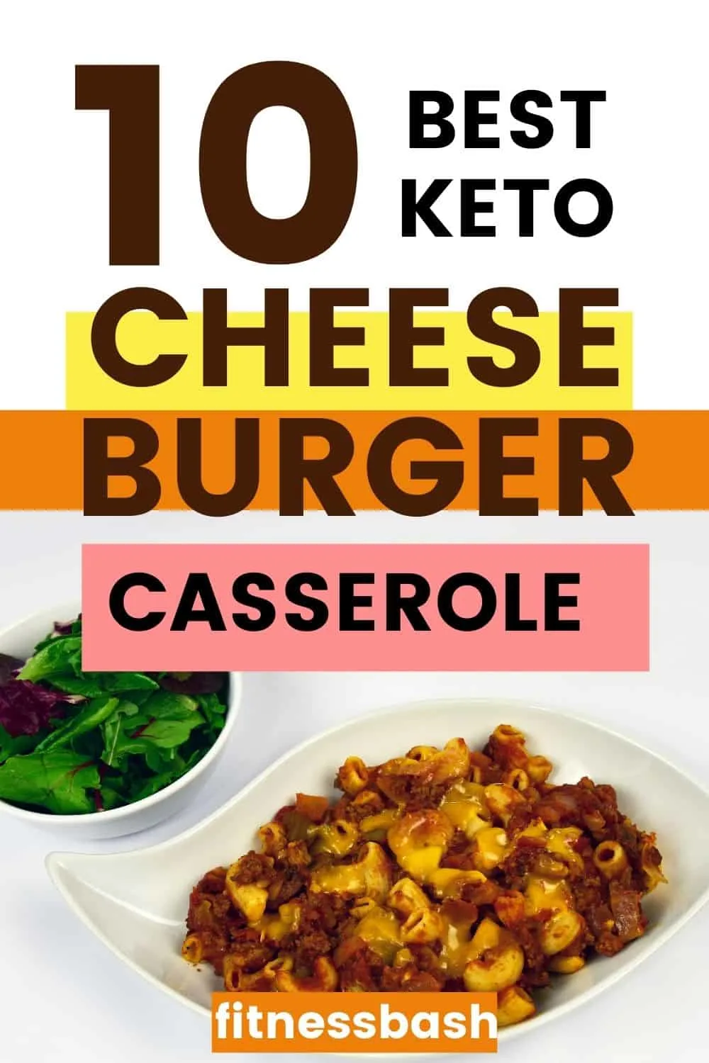 KETO CHEESEBURGER CASSEROLE WITH GROUND BEEF