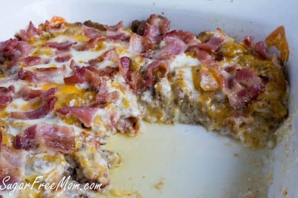 BACON CHEESEBURGER CAULIFLOWER CASSEROLE