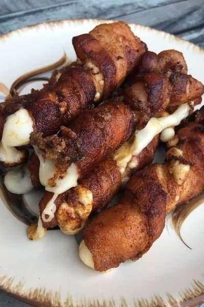 BACON WRAPPED KETO MOZZARELLA STICKS