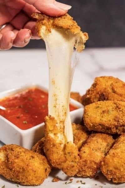 KETO MOZZARELLA STICKS IN AIR-FRYER