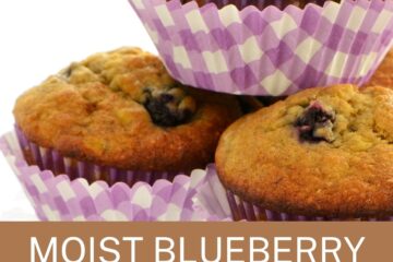 moist blueberry banana muffins